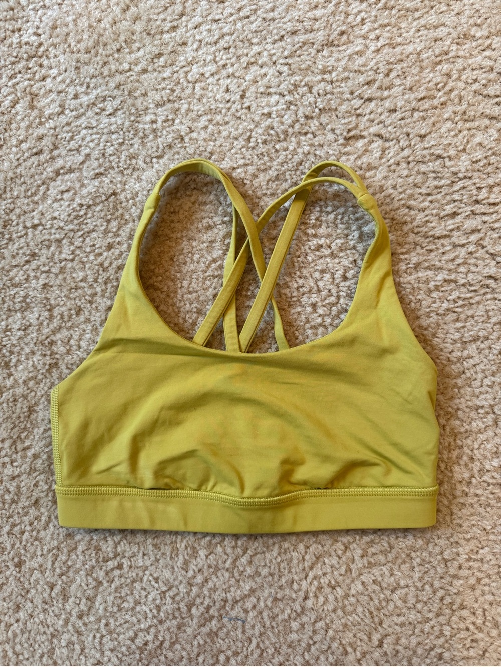 Lululemon Energy Sports Bra in color Antidote Size 4